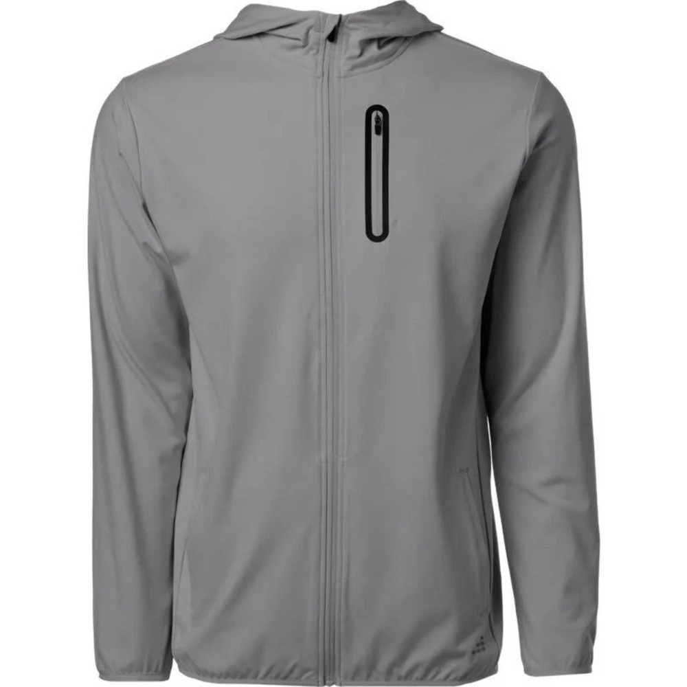 BCG Men's Tech Knit Full Zip Top Sharkskin Medium- Men's‎ Athletic Performance
